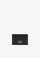 Logo-Plaque Leather Cardholder