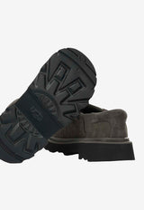 Crocodile-Embossed Suede Loafers