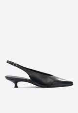 Leather Slingack Pumps