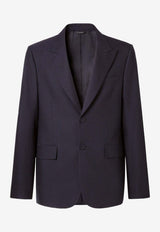 Fendi Single-Breasted Wool-Blend Blazer Navy FJ0768AU6EF0ZNZ_ABISSO_42821618