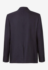 Fendi Single-Breasted Wool-Blend Blazer Navy FJ0768AU6EF0ZNZ_ABISSO_42821618