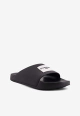 Givenchy Logo Rubber Slides Black BH302MH1XL001_Black_40017720