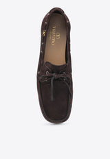 Suede Lace-Up Loafers