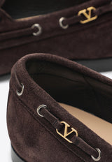 Suede Lace-Up Loafers