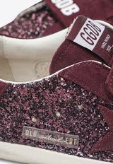 Golden Goose DB Old School Sequined Low-Top Sneakers Burgundy GTF00111F008033/S_GOLDE-40151
