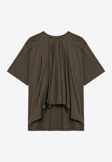 Jacquemus Asymmetric Logo T-shirt Khaki TOW00896AJ00260/S_JACQM-580