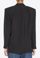 Silk Double-Breasted Blazer