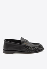 Logo-Plaque Leather Loafers