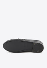 Logo-Plaque Leather Loafers