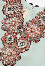 Silk Embroidered Maxi Dress