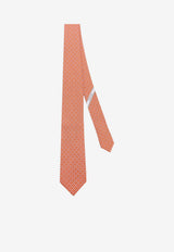 Ferragamo Flower Print Silk Tie Orange 351333789228ARANCIO_Orange_40472266
