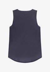 Brunello Cucinelli Silk Sleeveless Top  Blue M0C59E0600C8901_Blue_40000234