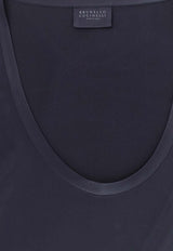 Brunello Cucinelli Silk Sleeveless Top  Blue M0C59E0600C8901_Blue_40000234