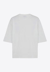 Balmain Signature Logo T-shirt White GF1EG110BD41/S_BALMA-GXF