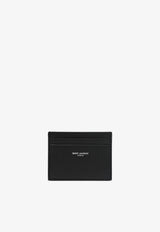 Saint Laurent Embossed Logo Textured Leather Cardholder  Black 375946BTY0N/S_YSL-1000