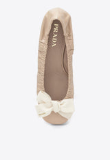 Prada Maxi Bow Ballet Flats Sand 1I326O025ZJB/S_PRADA-F0036