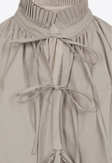 Catya Long-Sleeved Blouse with Pleats