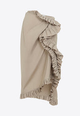 Sina Ruffled Midi Skirt