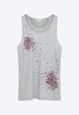 Hulo Tank Top with Embroidered-Sequins