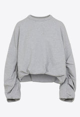 Hannet Crewneck Gathered Sweatshirt