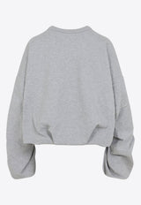 Hannet Crewneck Gathered Sweatshirt
