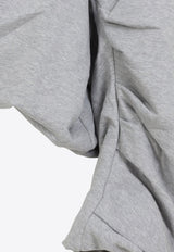 Hannet Crewneck Gathered Sweatshirt