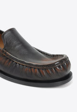 Buckled Leather Loafers