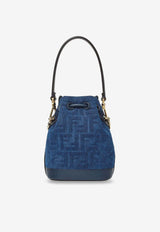 Fendi Mini Mon Tresor FF Jacquard Bucket Bag  Blue 8BS109AVR6F1UJW_BLU BLU ABISSO_42822728