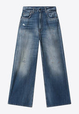 Washed Straight-Leg Jeans