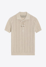 Open Knit Polo T-shirt