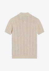 Open Knit Polo T-shirt
