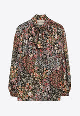 Floral Print Silk Blouse