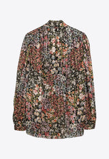 Floral Print Silk Blouse