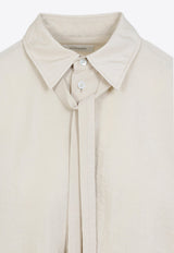 Tied Neck Buttoned Shirt