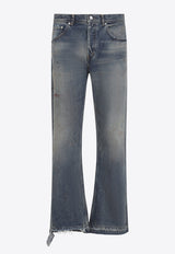 Washed Straight-Leg Jeans