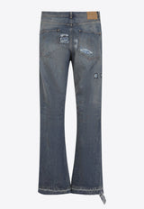 Washed Straight-Leg Jeans