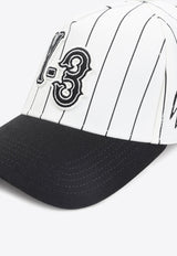 Pinstripe Baseball Cap with Logo