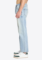 Washed Straight-Leg Jeans