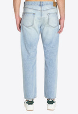 Washed Straight-Leg Jeans