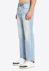 Washed Straight-Leg Jeans