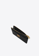 Woven DG-Logo Leather Cardholder