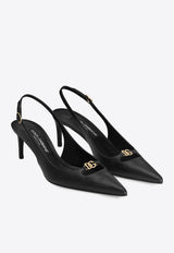 75 DG Leather Heeled Pumps