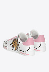DG-Print Leather Low-Top Sneakers