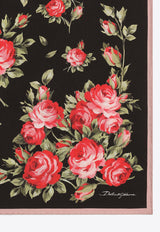 Floral-Printed Square Scarf