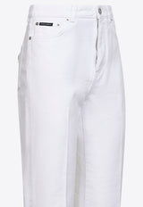 Stitched Straight-Leg Jeans