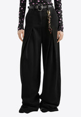 Stitched Straight-Leg Jeans