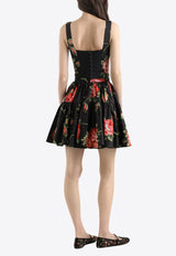 Floral-Printed Midi Skirt