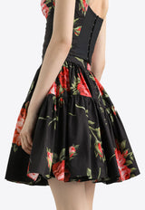 Floral-Printed Midi Skirt