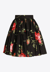 Floral-Printed Midi Skirt