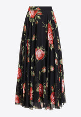 Floral-Printed Maxi Skirt